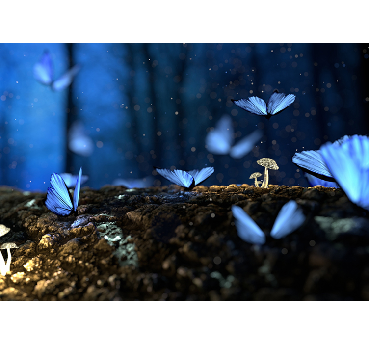 Tapisserie fantaisie enchantement des papillons - TenStickers