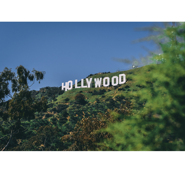 Tapisserie villes et pays paysage du panneau hollywood - TenStickers