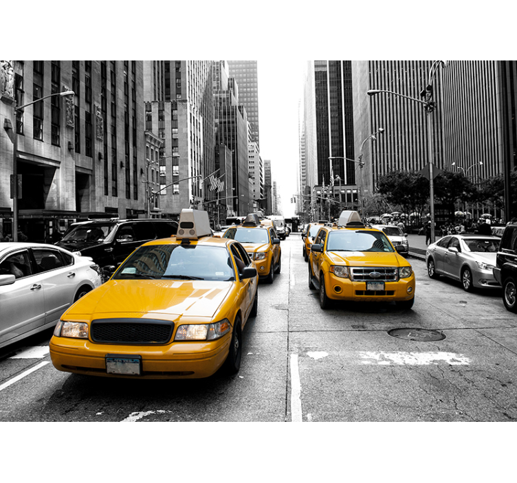 Papier peint New York taxis américains - TenStickers