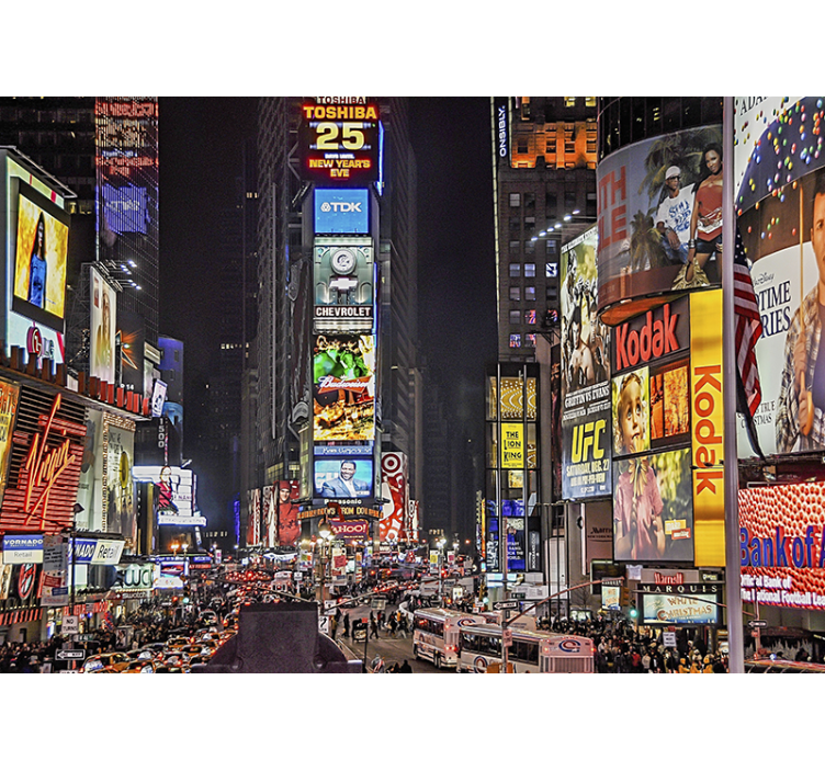 Tapisserie new york times square vibrant - TenStickers