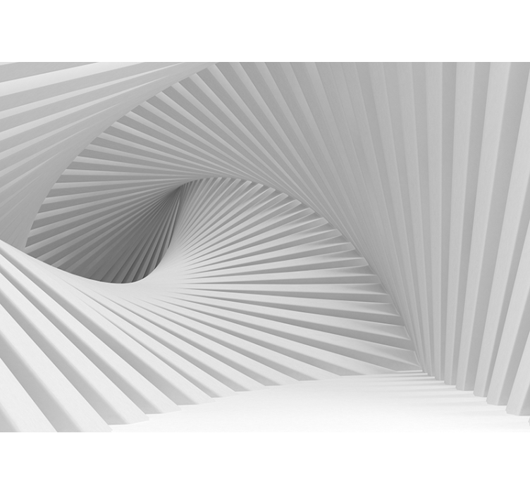 Papier peint 3d vagues d'escaliers - TenStickers