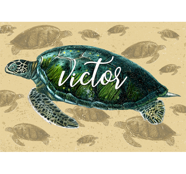 Tapisserie animaux aventure de tortue de mer - TenStickers