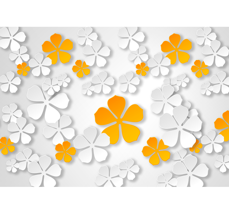 Papier peint zen Fleurs orientales - TenStickers
