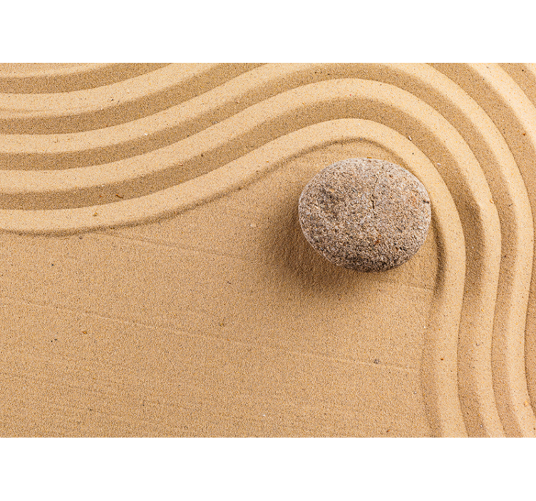 Papier peint zen jardin de sable japonais - TenStickers