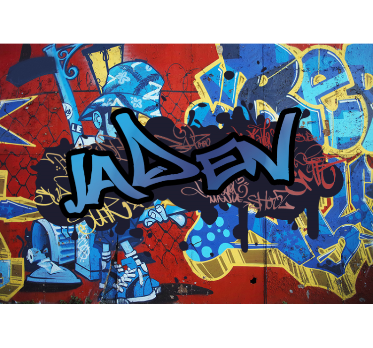 Papier peint graffiti nom personnalisable - TenStickers