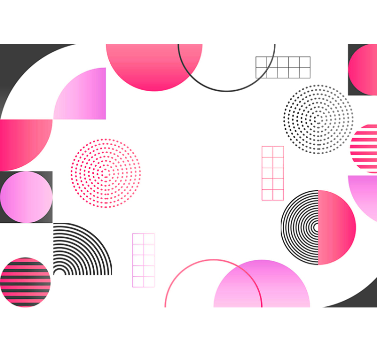 Papier peint salon cercles de couleurs - TenStickers