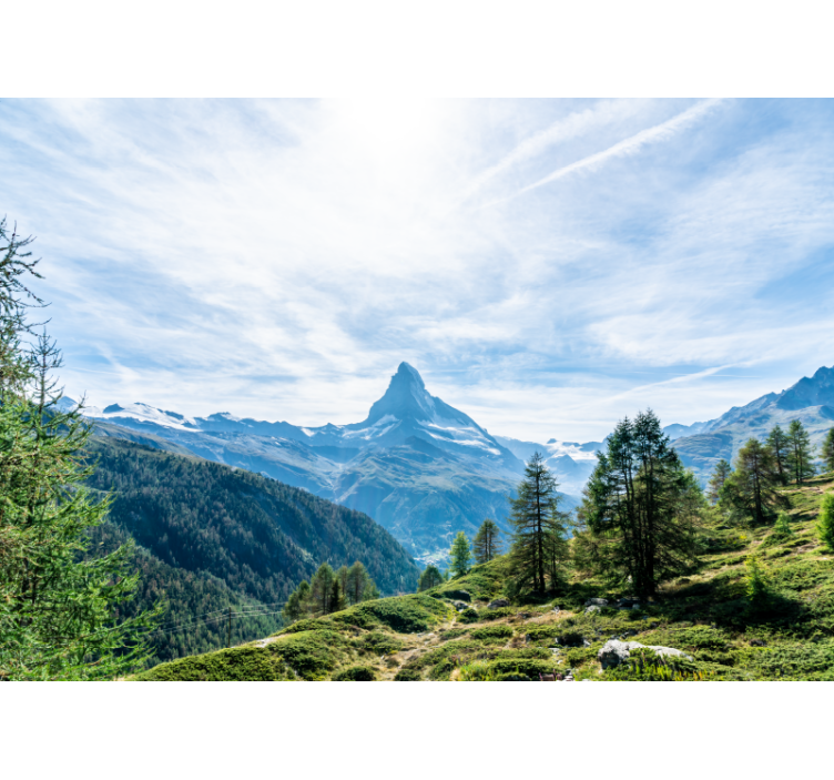 Tapisserie montagne sommet majestueux des montagnes - TenStickers