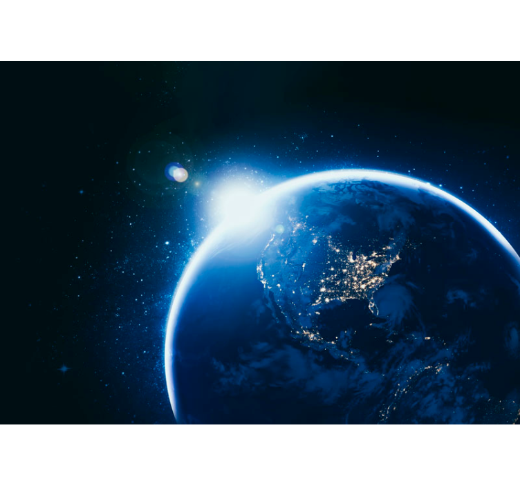 Papier peint 3d Terre vue de l'espace - TenStickers