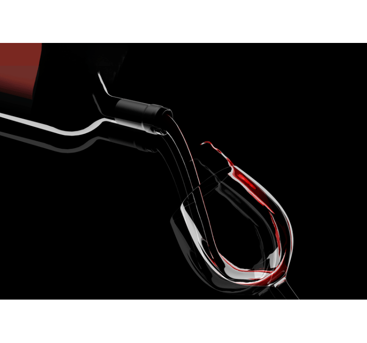 Tapisserie musique élégance du vin versé - TenStickers