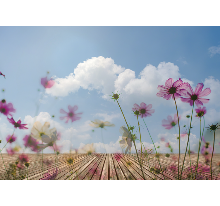 Tapisserie fleur délicates fleurs florales - TenStickers