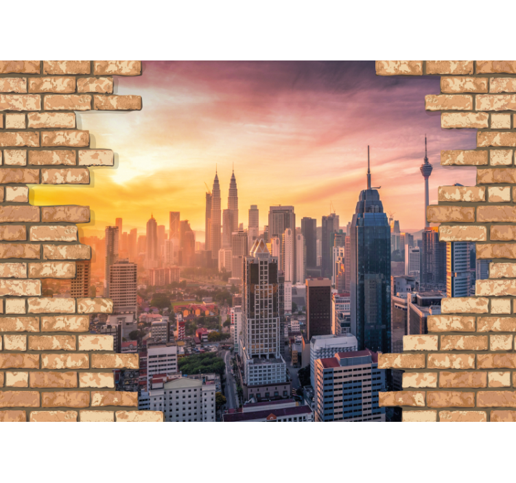 Tapisserie villes et pays kuala lumpur skyline - TenStickers