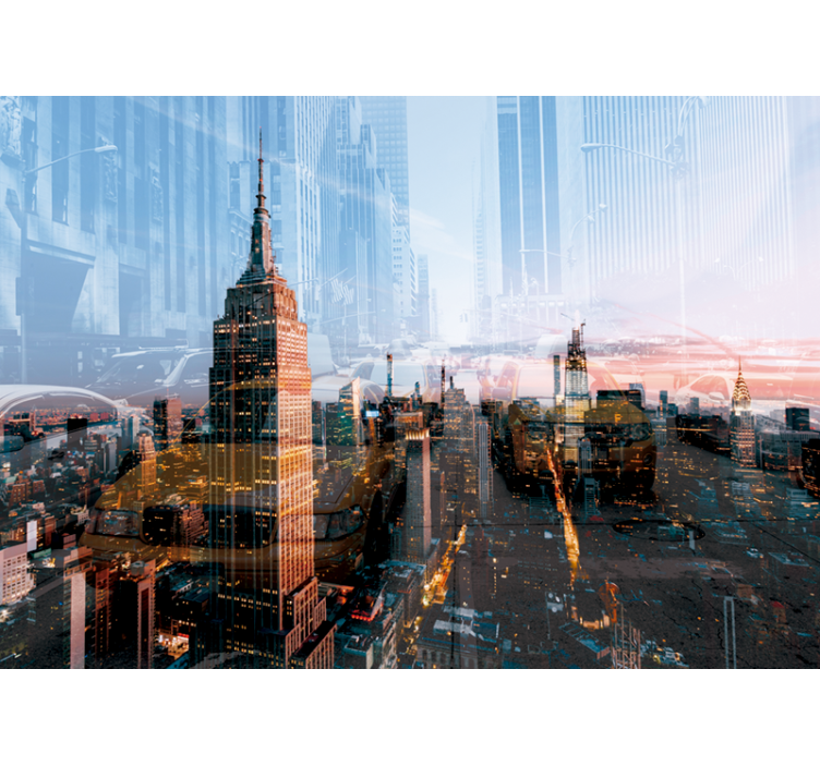 Tapisserie new york horizon de l'empire state - TenStickers