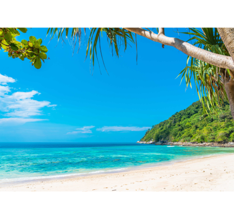 Tapisserie mer paysage côtier tropical - TenStickers