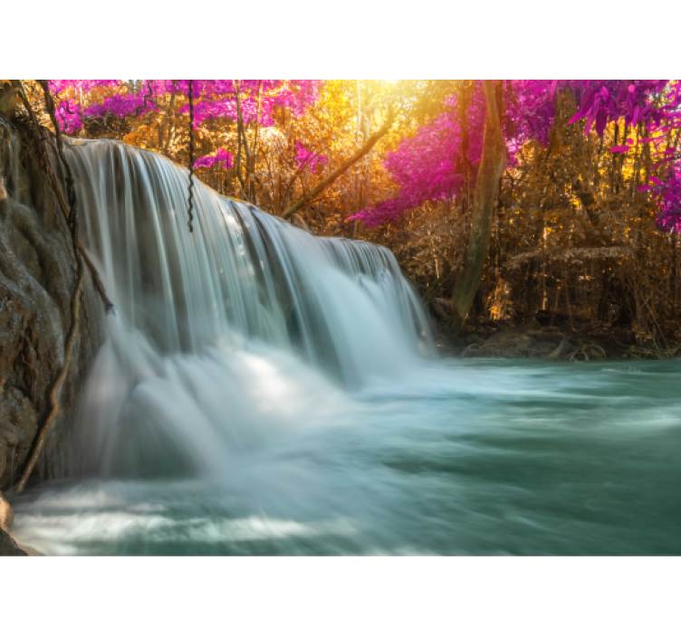 Tapisserie cascade grand ruisseau en cascade - TenStickers