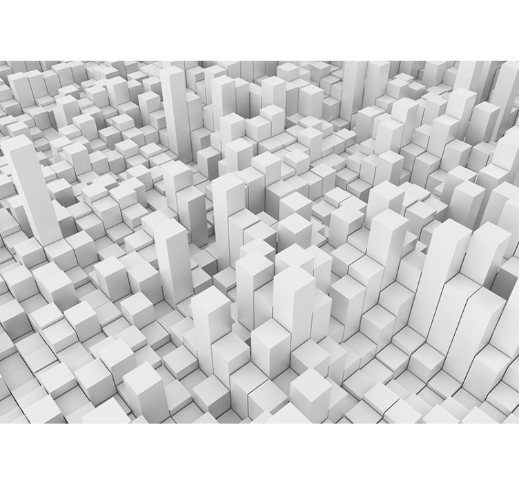 Tapisserie abstraite structures mono géométriques - TenStickers