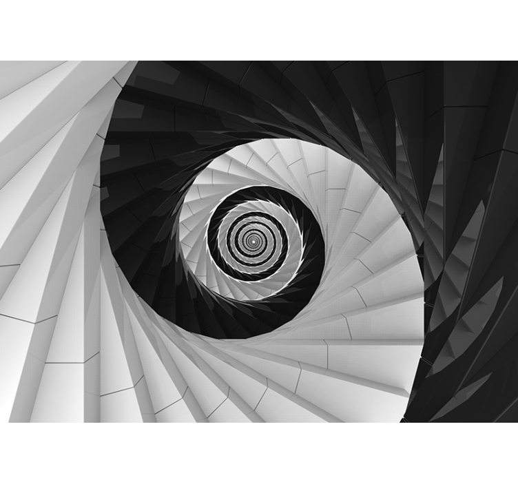 Tapisserie abstraite structure à effet spirale - TenStickers