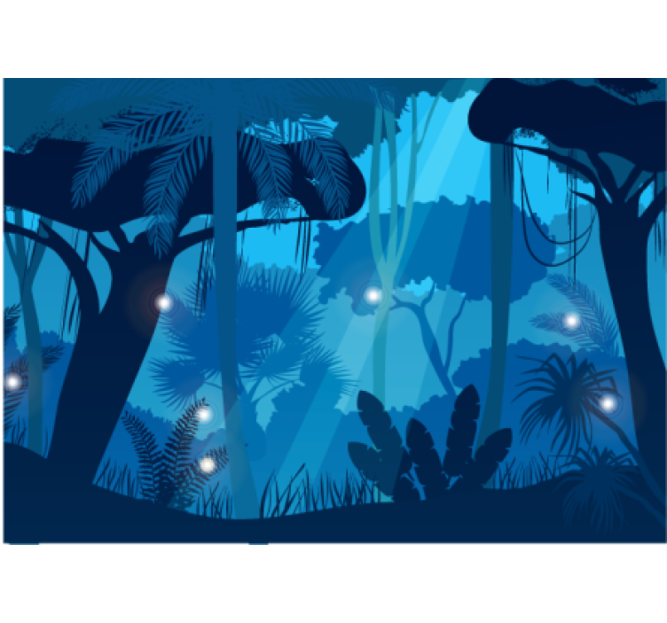Tapisserie jungle verdure tropicale vibrante - TenStickers