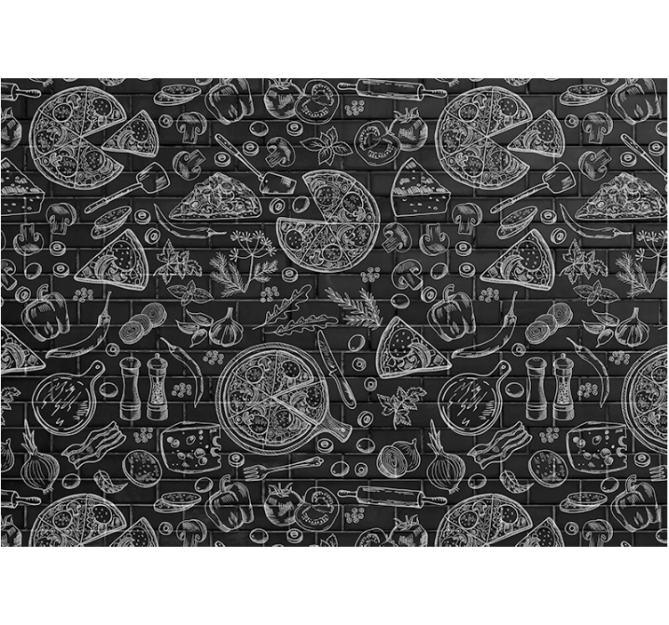 Tapisserie cuisine illustration des délices culinaires - TenStickers