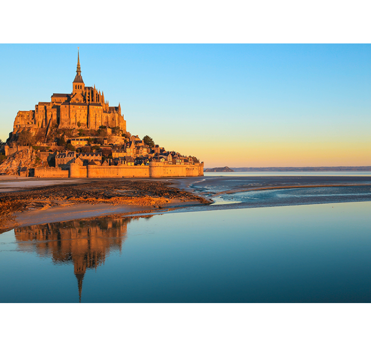 Tapisserie autres villes et de pays mont-saint-michel - TenStickers