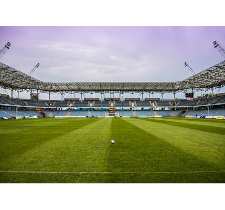 Tapisserie villes et pays scène de terrain de foot - TenStickers