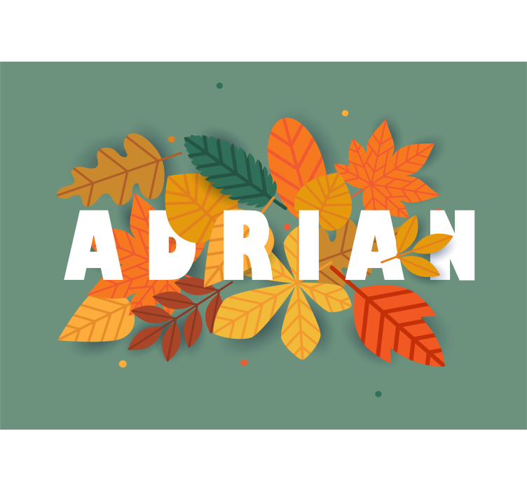 Tapisserie autres fleurs arrangement de feuilles d'automne - TenStickers