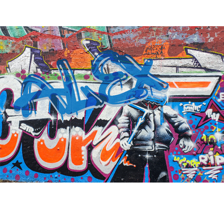 Tapisserie graffiti style urbain - TenStickers