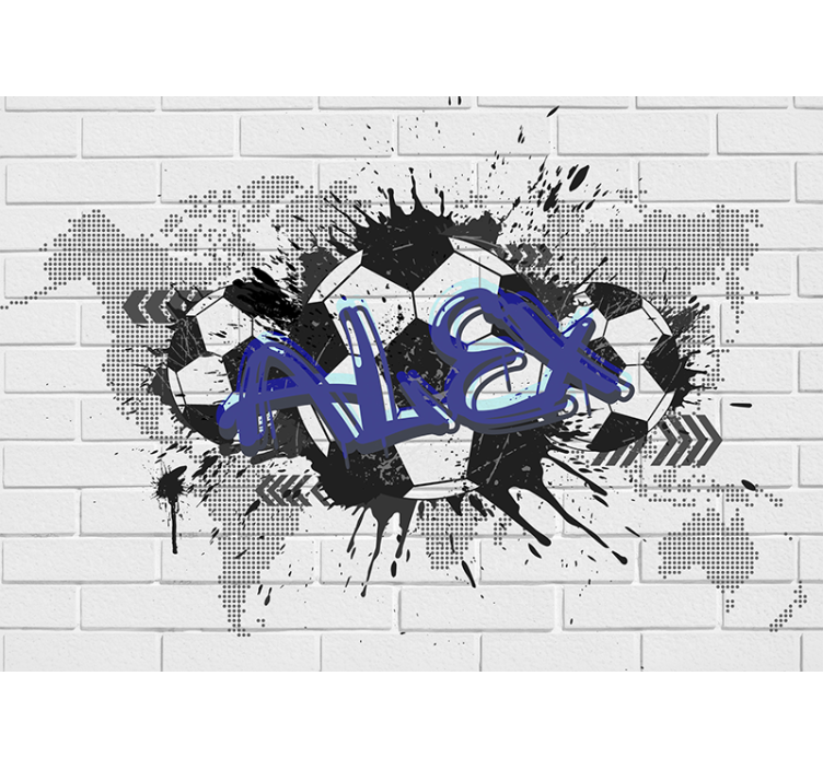 Papier peint graffiti football art urbain - TenStickers