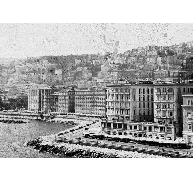 Tapisserie villes et pays vue côtière de naples - TenStickers