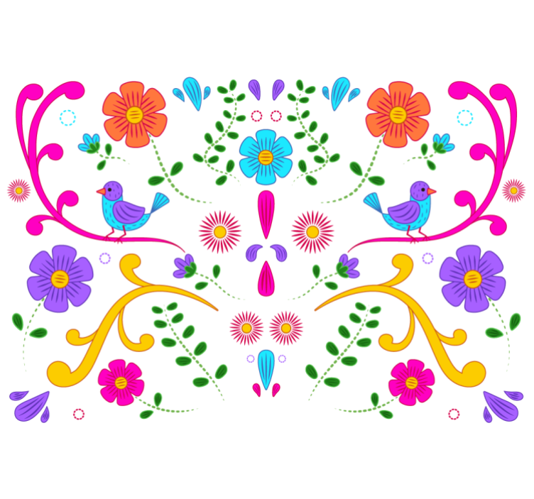 Tapisserie autres fleurs motif floral coloré - TenStickers