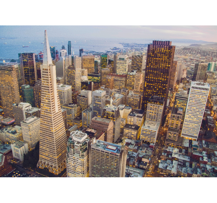 Tapisserie villes et pays skyline de san francisco - TenStickers