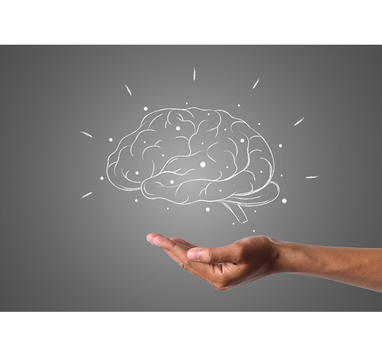 Tapisserie phrase visualisation des concepts cérébraux - TenStickers