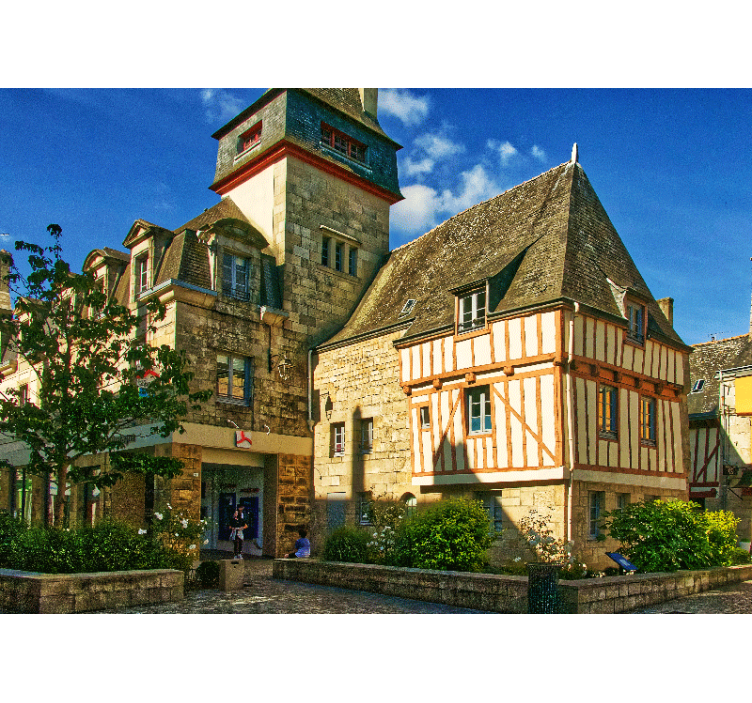 Tapisserie villes et pays architecture française historique - TenStickers