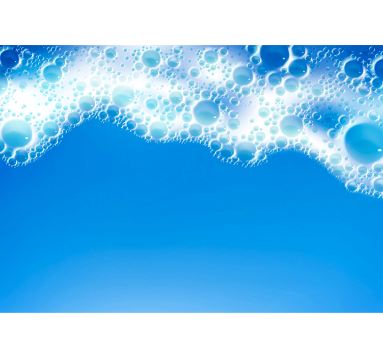 Tapisserie nature design vagues bulles - TenStickers