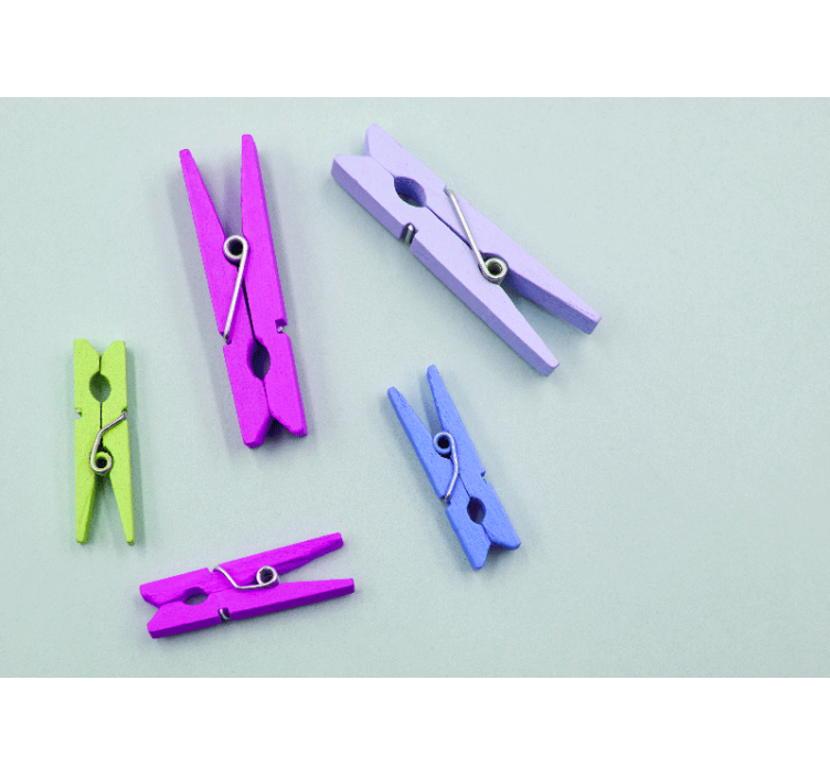 Tapisserie textures et motifs pinces à linge colorées - TenStickers