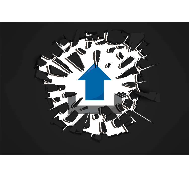 Papier peint 3d vue à travers la brèche - TenStickers