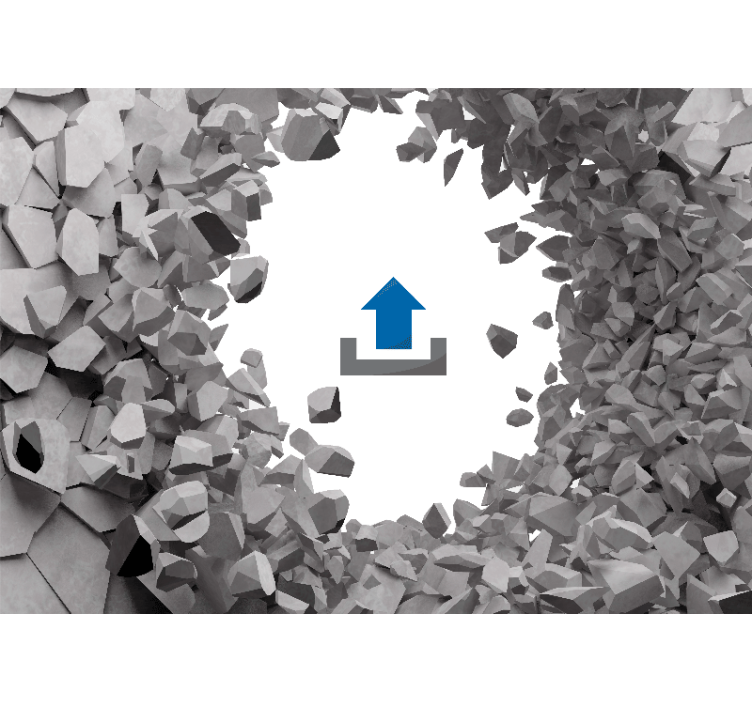 Tapisserie animaux zèbre émergeant des rochers - TenStickers