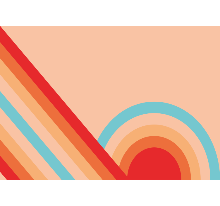 Tapisserie textures et motifs motifs géométriques rétro - TenStickers