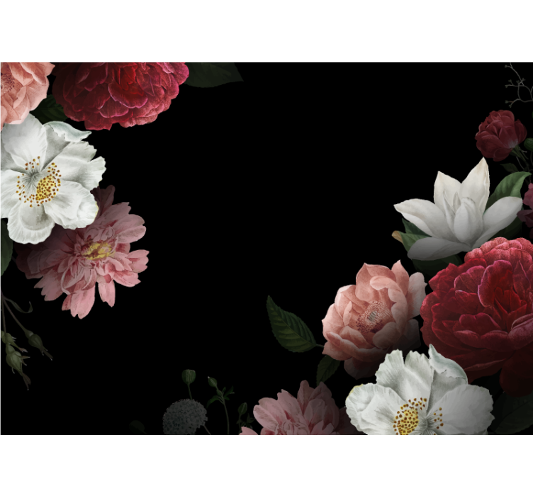 Tapisserie fleur arrangement floral exquis - TenStickers