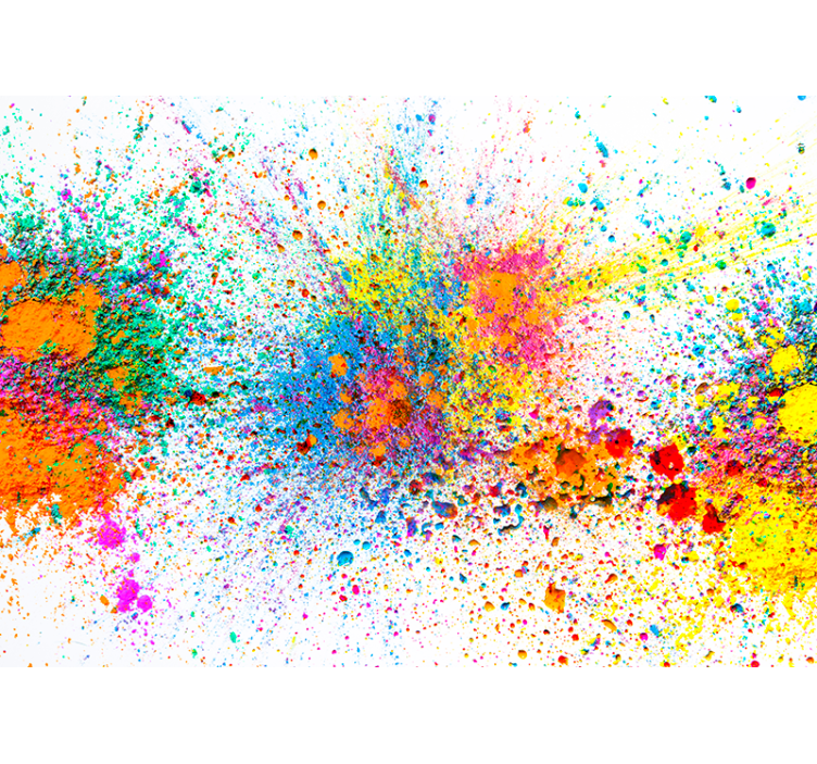 Tapisserie abstraite explosion de couleurs vibrantes - TenStickers