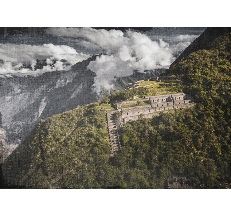 Tapisserie paysage vue sur les ruines majestueuses - TenStickers