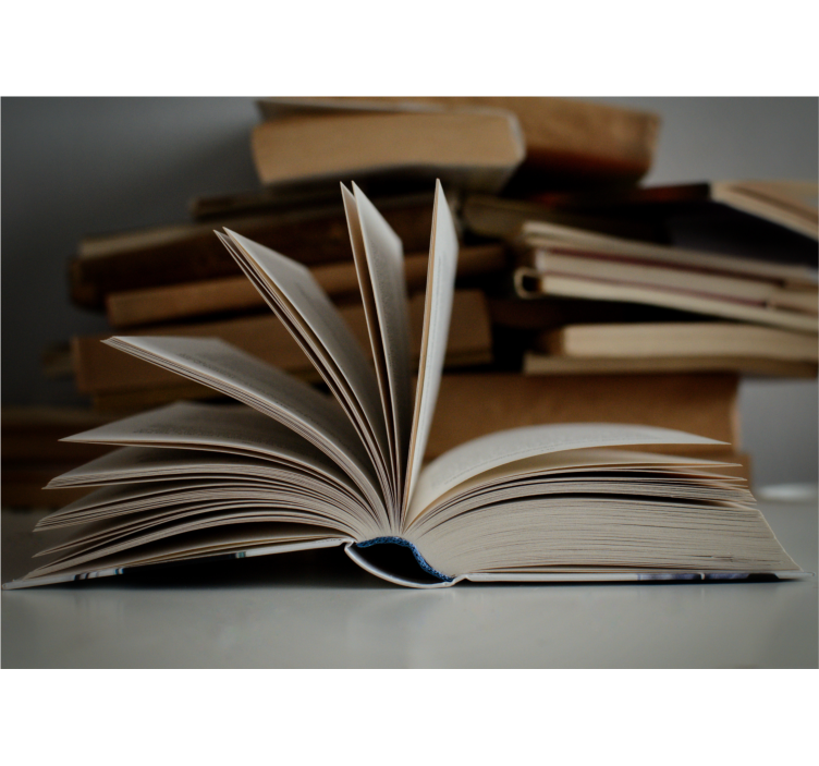 Tapisserie phrase scène de livre ouvert - TenStickers