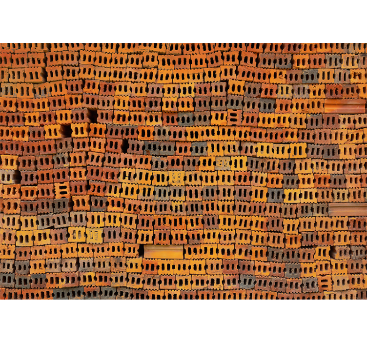 Tapisserie brique motif brique empilée - TenStickers