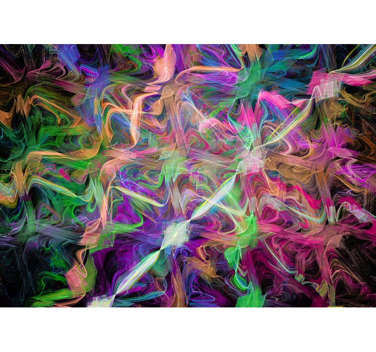 Tapisserie abstraite tourbillons vibrants - TenStickers