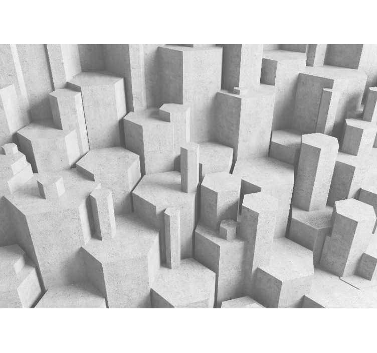 Tapisserie textures et motifs formes géométriques béton - TenStickers