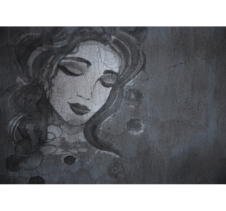 Tapisserie art portrait de femme élégante - TenStickers