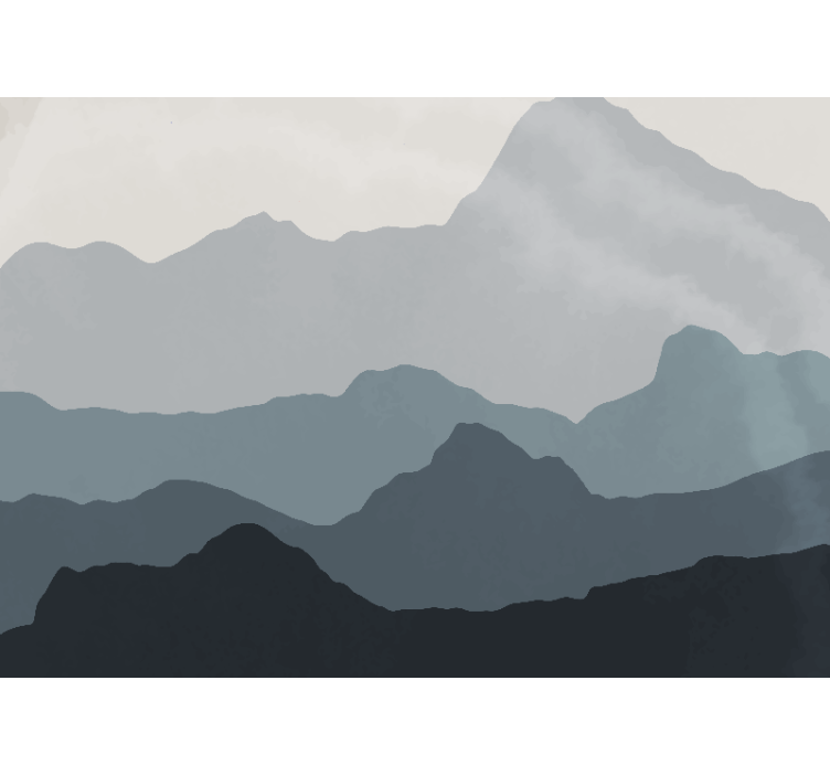 Tapisserie montagne paysage de montagne paisible - TenStickers