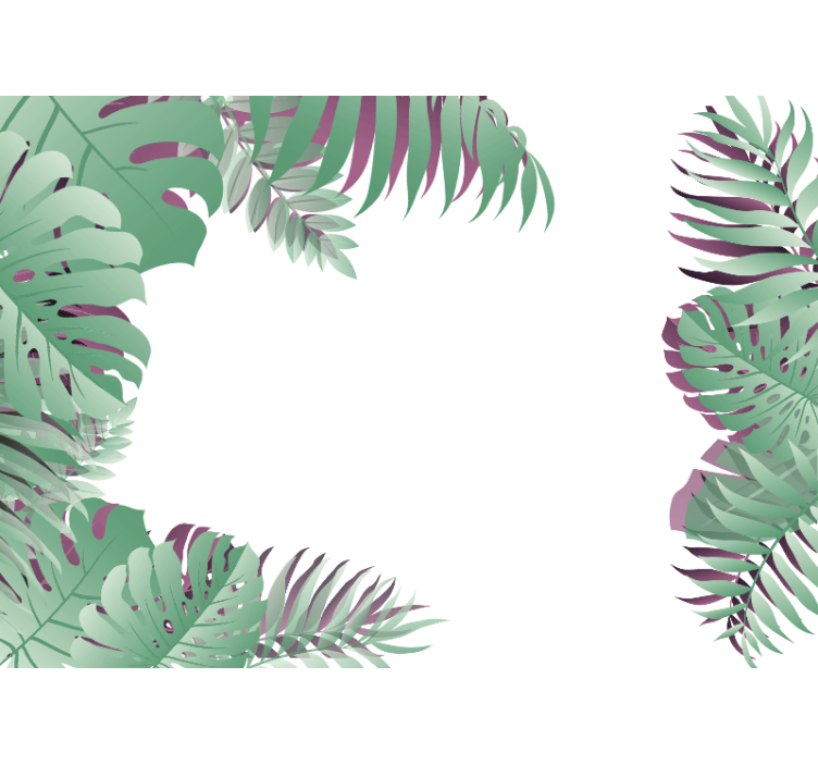 Tapisserie nature composition de feuilles tropicales - TenStickers