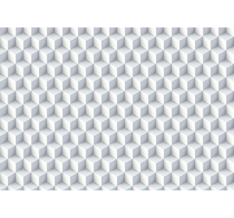 Papier peint 3d motif cubes - TenStickers