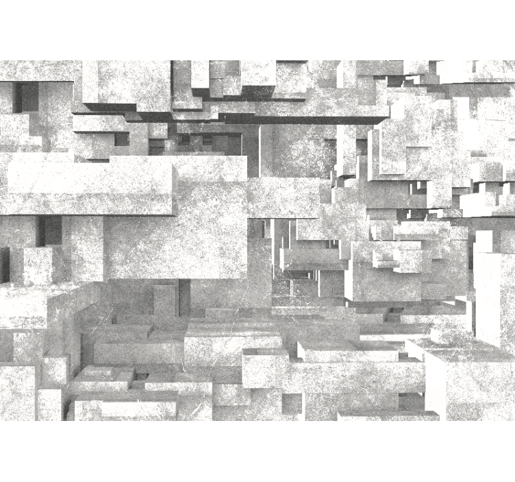 Tapisserie abstraite couches de structure géométrique - TenStickers