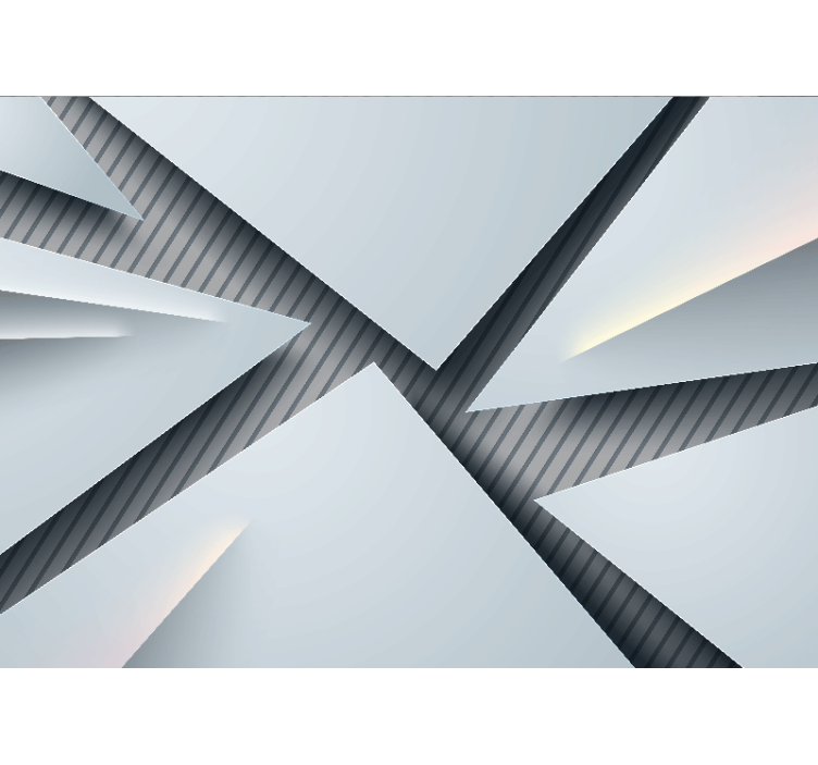 Tapisserie abstraite formes géométriques superposées - TenStickers